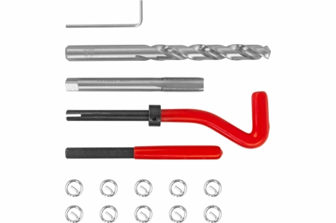 products/TRIS101 Набор для восстановления резьбы M10x1.0, 15 предметов.Thorvik