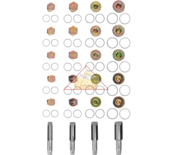 Набор для восстановления резьбы маслосливных отверстий Thorvik, М13-М20, 64 предмета, арт. ODPRK1320
