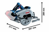 Аккумуляторная циркулярная пила Bosch GKS 18V-68 C 06016B5000