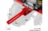 Бензиновый мотоблок с понижающей передачей ЗУБР, увеличенные колеса, 7 л.с. арт. МТБ-400 У