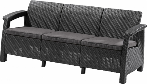 products/Диван пластиковый  KETER Corfu love seat max (17197959) графит, 223211