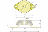 Виброопора PDH78/35/110 M10 NR60 ТСС 005597