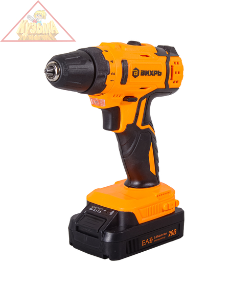 Дрель-шуруповерт аккумуляторная Вихрь ДА-20Л-2КА, арт. 72/14/36