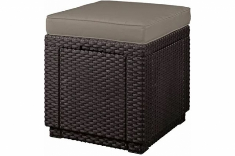 products/Пуф Allibert Cube with cushion (17192157+) коричневый, 209435