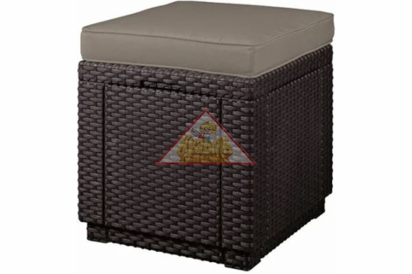 Пуф Allibert Cube with cushion (17192157+) коричневый, 209435