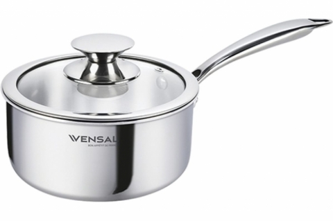 products/Ковш с крышкой Vensal Le Chef трехслойный из нержавеющей стали 2,2л (18см), арт. VS1531