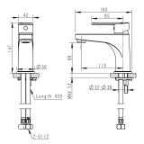 Смеситель для умывальника Bravat Louise F1191183CP-RUS