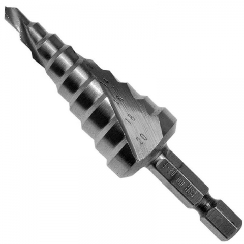 products/Сверло ступенчатое HSS со спиральным желобком, 4-20, 1/4 Makita D-40157