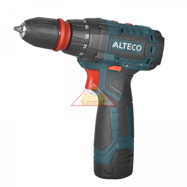 Аккумуляторная дрель-шуруповерт со съемным патроном ALTECO CD 1210F Li X2, 68692