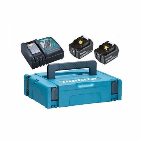 products/Набор Makita: аккумулятор BL1850B 2 шт.+ з/у DC18RC, Makpac 1 (18V 2×5.0Ач, Li-Ion), арт. 198311-6