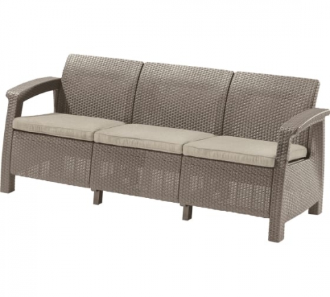 products/Диван пластиковый KETER Corfu love seat max (17197959) капучино-песок, 227641