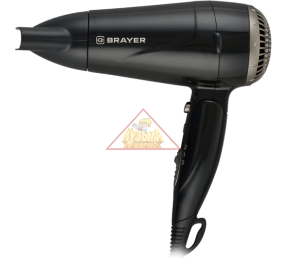 Фен для волос BRAYER 2 скорости, складная ручка BR3024