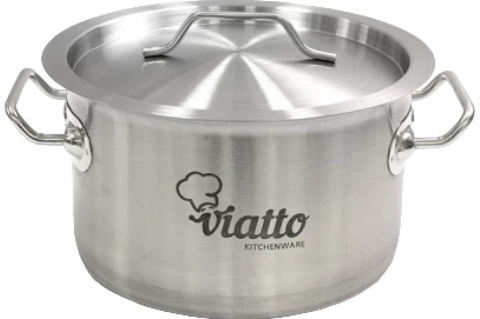 products/Кастрюля Viatto нерж с тройным дном 220х130мм объем 5L с дв.ручками, арт. 101342