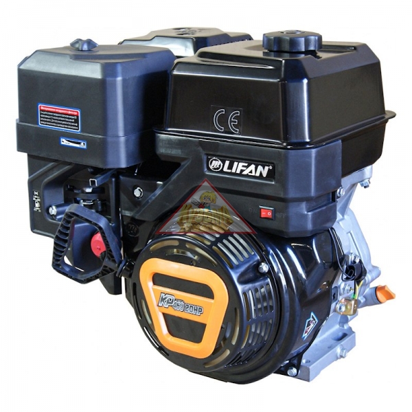 LIFAN KP460Е ECC 18А (22 л.с., Electric Control Carburetor, ручной/электро- стартер, катушка 18А, вал 25мм)