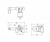 Внутреннее тело для настенного смесителя Bravat Built-in D968K-ENG