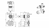 Скрытая монтажная часть для смесителя Bravat D982BW-B-ENG 2-функциональная