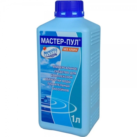 products/Средство для бассейна Маркопул Мастер-пул 4в1, комплексная обработка воды 1л, ХИМ13