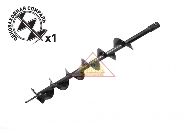 Шнек для грунта Carver GDB-100 однозаходный (d пос=20мм, D=100мм, L=80см) (01.003.00044)