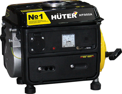 products/Электрогенератор HT950A Huter, ручной стартер, 650 Вт