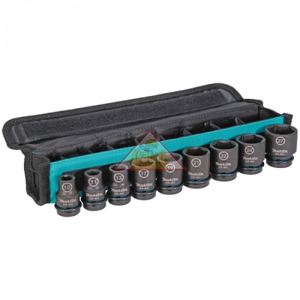 Набор ударных торцовых головок Impact Black 1/2", 8 шт. (8,10,12,13,14,17,19,21 мм) Makita, E-16601