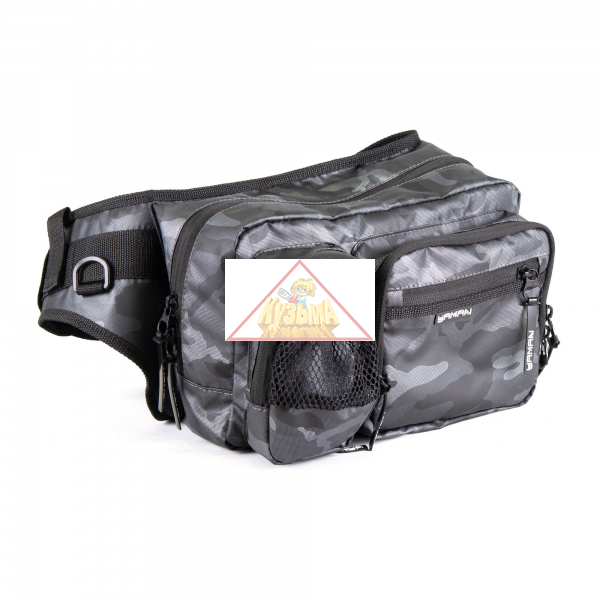 Сумка рыболовная "Yaman" Fishing Hip Bag, 28х21х17 см, цв. серый камуфляж/6/, Y-FHB-01