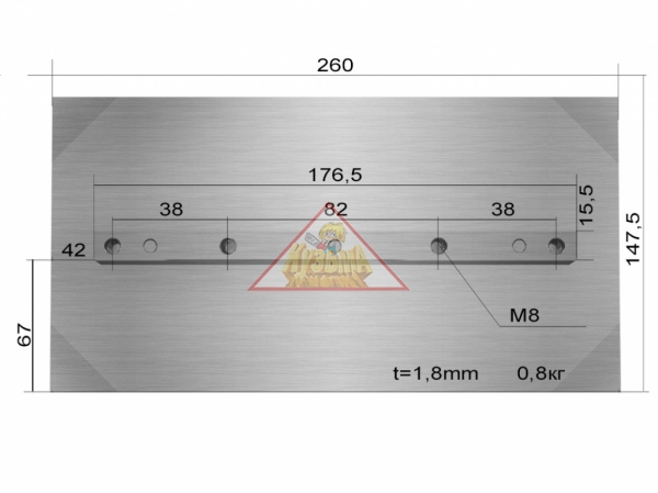 Лопасти 800 для TSS DMD1000 (к-т из 4 лопастей) 073187