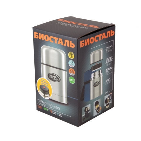 products/NT-500 Термос для еды "Биосталь", 0,5 л, в чехле.Следопыт