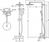 Душевая колонна со смесителем для душа Bravat Palace F9172217CP-A-RUS