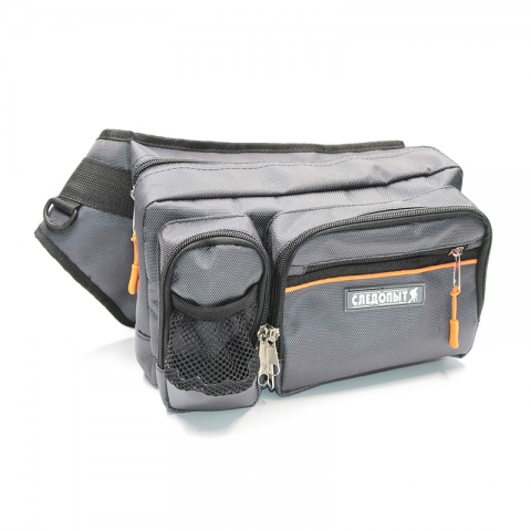 products/PF-BM-02 Сумка рыболовная "СЛЕДОПЫТ" Fishing Hip Bag, 28х21х17 см, цв. серый