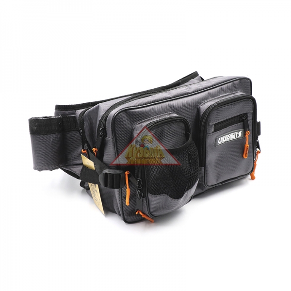 Сумка рыболовная "СЛЕДОПЫТ" Fishing Hip Bag WBP, 31х20х23 см, цв. серый/4/, PF-BM-05