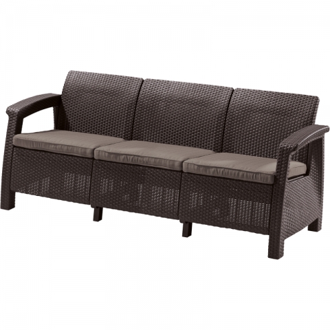 products/Диван для сада и террасы Keter Corfu Triple (Love Seat Max) коричневый (17197959), 258947