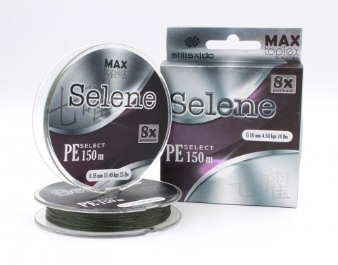 products/Шнур плетеный "Shii Saido" Selene 8X, L-150 м, d-0,083 мм, test-3,62 кг, mosgreen.Следопыт.SBLS150-8X-08