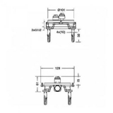 Скрытая часть для напольного смесителя Bravat D9102N-ENG