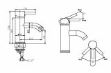 Смеситель для умывальника Bravat Slim F1332366CP-RUS