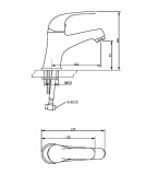 Смеситель для умывальника Bravat Fit, черный, F1135188BM-RUS