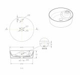 Раковина накладная с отверстием для смесителя Bravat Affability C22239W-1-ENG